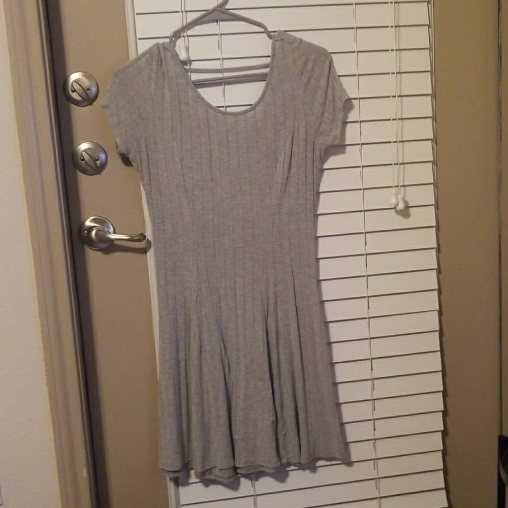 CHARLOTTE RUSSE | Grey Light Sweater Pattern Dress